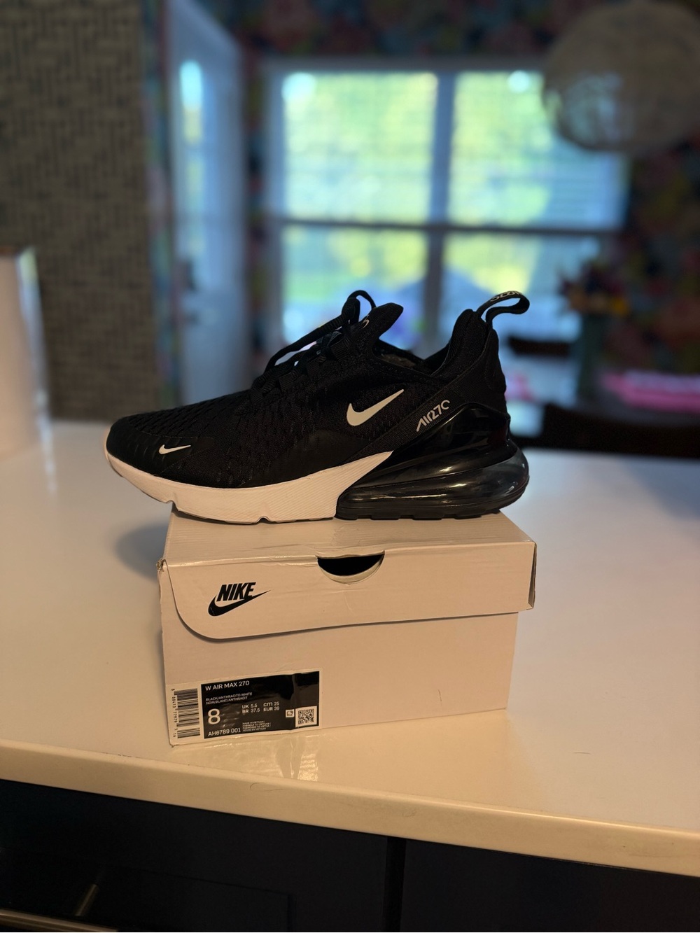 Nike Air Max 270 Black/White Athletic Sneakers
